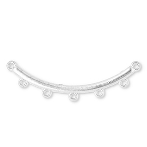 Fornituras acero inox entrepieza arco con 5 anillas Plateado