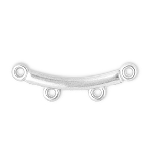 Fornituras acero inox entrepieza arco con 2 anillas Plateado