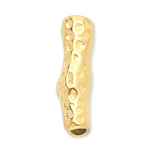 Abalorios acero inox tubo Dorado