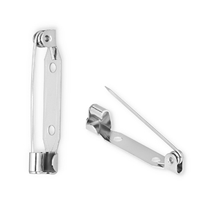 Fornituras acero inox soporte para broche Plateado