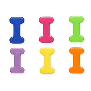 Abalorios alfabeto acr&iacute;lico letra I Multicolor