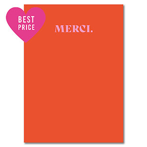 BY31&reg; Tarjetas para joyer&iacute;a "Merci" Rojo-rosa claro