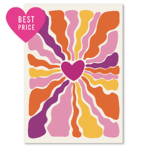 BY31&reg; Tarjetas para joyer&iacute;a coraz&oacute;n P&uacute;rpura-rosa-naranja-amarillo