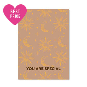 Tarjetas para joyer&iacute;a "You are special" Marr&oacute;n-naranja