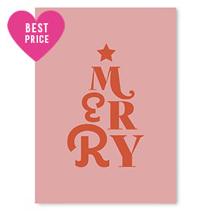 Tarjetas para joyer&iacute;a "Merry" Rosa-rojo