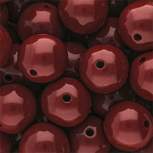 DQ Abalorios acr&iacute;licos 20 mm brillante Salsa red 18-1657 TCX