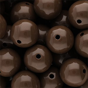 DQ Abalorios acr&iacute;licos 18 mm brillante Cappuccino brown 19-1220 TCX