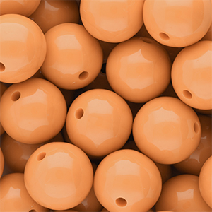 DQ Abalorios acr&iacute;licos 18 mm brillante Chamois orange 15-1145 TCX