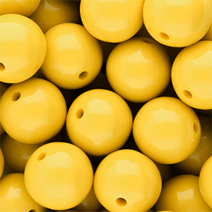 DQ Abalorios acr&iacute;licos 18 mm brillante Vibrant yellow 13-0858 TCX