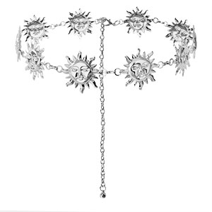 Cadena para la cadera sol Plateado