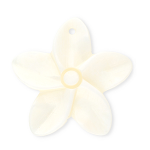 Colgantes concha especial flor Blanco
