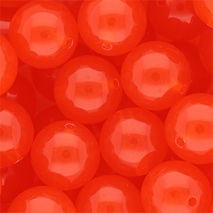 DQ&reg; Abalorios acr&iacute;licos 18 mm brillante Rojo bermell&oacute;n