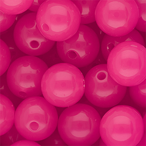 DQ&reg; Abalorios acr&iacute;licos 16 mm brillante Rosa magenta