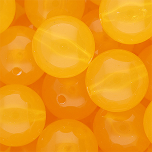 DQ&reg; Abalorios acr&iacute;licos 20 mm brillante Amarillo c&aacute;lido