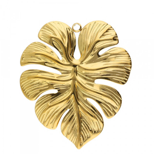 Colgantes Acero Inox hoja Dorado