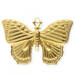Colgantes Acero Inox mariposa Dorado