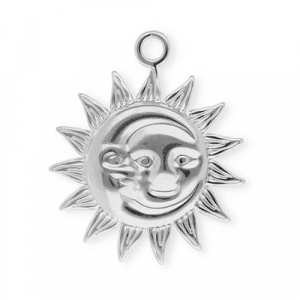 Colgantes Acero Inox sol & luna Plateado