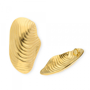 Colgantes Acero Inox concha Dorado