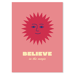 BY31&reg; Tarjetas para joyer&iacute;a "Believe in the magic" Rojo-rosa coral-amarillo-azul