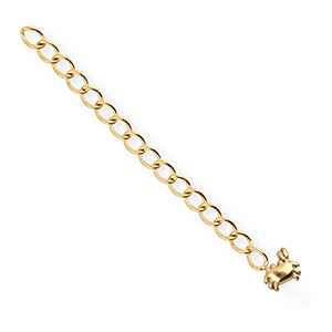 BY31&reg; Fornituras Acero inox extenci&oacute;n set de cadena cangrejo Dorado