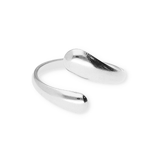Anillos Acero Inox gotas Plateado