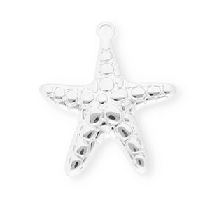 Colgantes Acero Inox estrella de mar Plateado