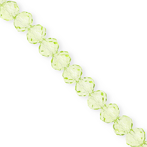 Abalorios faceteados disco 8x6mm Verde claro