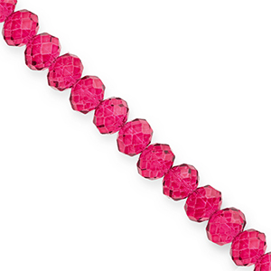 Abalorios faceteados disco 8x6mm Rosa cerise