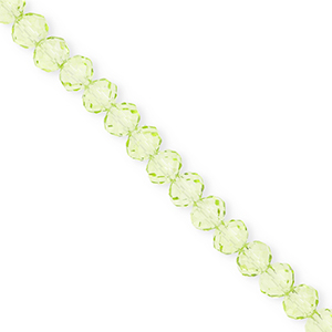 Abalorios faceteados disco 6x5mm Verde claro