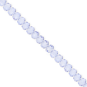 Abalorios faceteados disco 4x3mm Azul