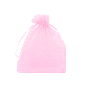 Bolso de organza 9x12cm rosa