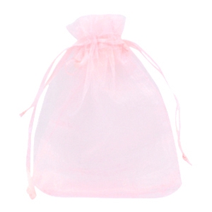 Bolso de organza 13x18cm rosa