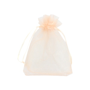 Bolso de organza 9x12cm durazno