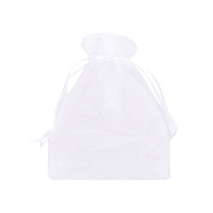 Bolso de organza 9x12cm blanco