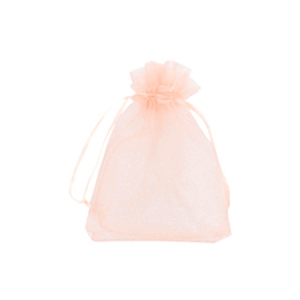 Bolso de organza 7x9cm Salm&oacute;n durazno