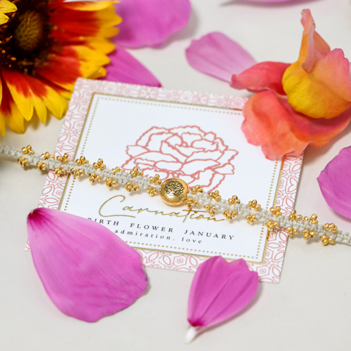 Crea pulseras personalizadas con abalorios Flor de Nacimiento