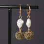 Accesorios de fiesta : Pendientes con ornamento estilo racimo y colgantes pompom