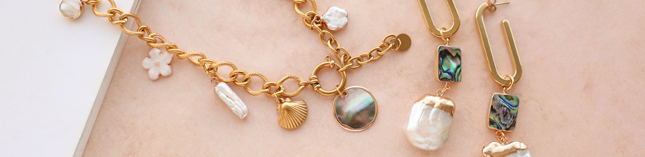 ¡Nuevo! Colgantes y entrepiezas de perlas de agua dulce ¡Nuevo! Colgantes y entrepiezas de perlas de agua dulce