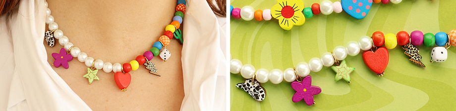 Abalorios de madera diversas formas