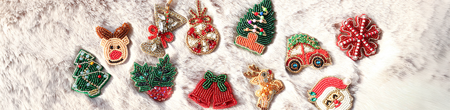 Nueva colección de broches navideños con abalorios Nueva colección de broches navideños con abalorios