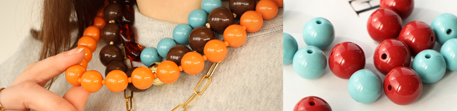 Nueva serie de abalorios acrílicos DQ redondos Nueva serie de abalorios acrílicos DQ redondos