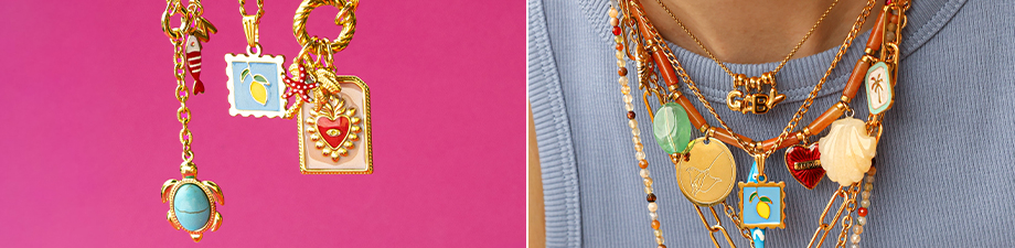 Nuevos colgantes de acero inox con esmalte