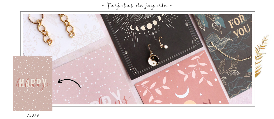 tarjetas para joyería